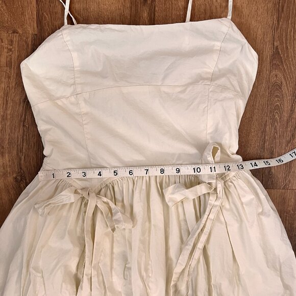 Sofie the Label Ivory Ballon Bow Cotton Midi Dress Sz M - Picture 9 of 14